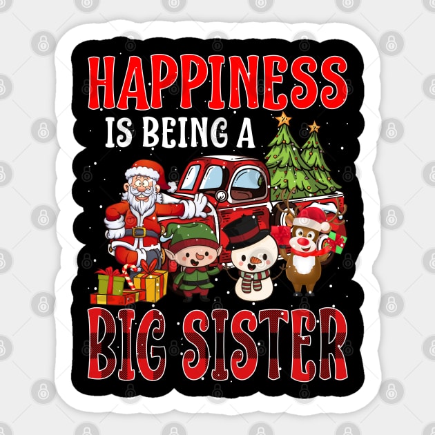 Happiness Is Being A Big Sister Christmas Sticker by intelus